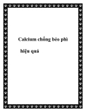 Calcium chống béo phì hiệu quả