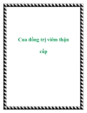 Cua đồng trị viêm thận cấp