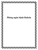 Phòng ngừa bệnh Rubela