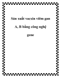 Sản xuất vacxin viêm gan A, B bằng công nghệ gene