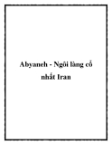 Abyaneh - Ngôi làng cổ nhất Iran