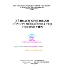 Tiểu luận :KẾ HOẠCH KINH DOANH CÔNG TY MÔI GIỚI NHÀ TRỌ CHO SINH VIÊN