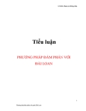  Tiểu luận: PHƯƠNG PHÁP ĐÀM PHÁN VỚI ĐÀI LOAN