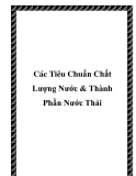 Các Tiêu Chuẩn Chất Lượng Nước & Thành Phần Nước Thải