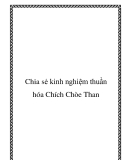 Chia sẻ kinh nghiệm thuần hóa Chích Chòe Than