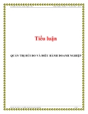  Tiểu luận: QUẢN TRỊ RỦI RO VÀ ĐIỀU HÀNH DOANH NGHIỆP