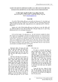 RESEARCH THE ADSORPTION E.COLI BACTERIA OF DENATURED BENTONITE - NGHIÊN CỨU KHẢ NĂNG HẤP PHỤ VI KHUẨN E.COLI  BẰNG BENTONITE BIẾN TÍNH - LÊ HỮU NGHĨA