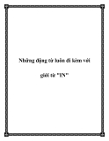 Những động từ luôn đi kèm với giới từ "IN"