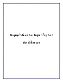 Bí quyết để có bài luận tiếng Anh đạt điểm cao