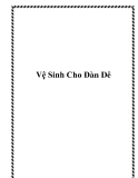 Vệ Sinh Cho Đàn Dê