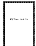 Các kỹ Thuật Nuôi Nai