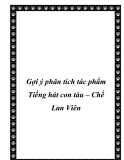 Gợi ý phân tích tác phẩm Tiếng hát con tàu – Chế Lan Viên