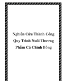 Nghiên Cứu Thành Công Quy Trình Nuôi Thương Phẩm Cá Chình Bông