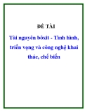 ĐỀ TÀI "  Tài nguyên bôxit - Tình hình, triển vọng và công nghệ khai thác, chế biến "