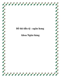 Đề thi tiền tệ - ngân hang khoa Ngân hàng