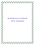 Đề thi học phần môn xác suất thống kê