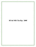 Đề thi MIS Tin Học 2008