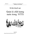 Tài liệu khuyến ngư  Quản lý chất lượng nước trong nuôi trồng thủy sản111111111111