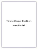 Từ vựng liên quan đến nhà cửa trong tiếng Anh