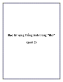 Học từ vựng Tiếng Anh trong "thơ" (part 2)