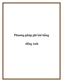 Phương pháp ghi bài bằng tiếng Anh