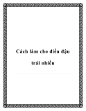 Cách làm cho điều đậu trái nhiều