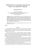 Báo cáo " DataWarehouse và ứng dụng trong bài toán Quản lý cửa hàng bán lẻ xăng dầu "