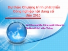 Dự thảo Chương trình phát triển Công nghiệp 