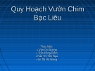 Quy Hoạch Vườn Chim Bạc Liêu