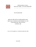 TRƯ NG . I H C AN GIANG KHOA NÔNG NGHI P - TÀI NGUYÊN THIÊN NHIÊNNGUY N TH HÒA HI PKH O SÁT M T SY UTMÔI TRƯ NG NƯ C, . CC AT OPHÂN LO I VÀ .ÁNH GIÁ N NG . NĂM 2005 - 2006TUY N SÔNG H U, T NH AN GIANGLU N VĂN T T NGHI P K SƯ NGÀNH PHÁT TRI N