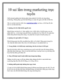 10 sai lầm trong marketing trực tuyến