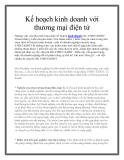 Kế hoạch kinh doanh  và thương mại điện tử