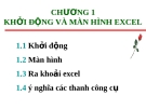 Bài giảng Excel căn bản - Chương 1 Khởi động màn hình Excel