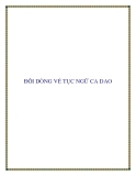 ĐÔI DÒNG VỀ TỤC NGỮ CA DAO