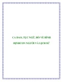 CA DAO, TỤC NGỮ, HÒ VÈ BÌNH ĐỊNHCON NGƯỜI VÀ LỊCH SỬ