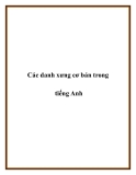 Các danh xưng cơ bản trong tiếng Anh