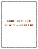 NGHỆ THUẬT ĐIÊU KHẮC CỦA NGƯỜI Ê ĐÊ