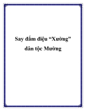 Say đắm điệu “Xường” dân tộc Mường