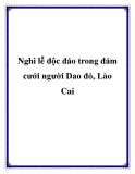 Nghi lễ độc đáo trong đám cưới người Dao đỏ, Lào Cai