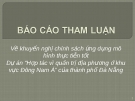 Dự án “Hợp tác vì quản trị địa phương ở khu vực Đông Nam Á” của thành phố Đà Nẵng