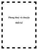 Phong thuỷ và chuyện thiết kế