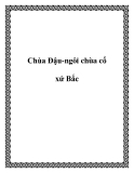 Chùa Đậu-ngôi chùa cổ xứ Bắc