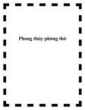 Phong thủy phòng thờ