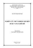 NGHIÊN CỨU THỬ NGHIỆM CHẾ BIẾN RƯỢU VANG SABÔCHÊ