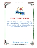 luận văn: khảo sát, nghiên cứu lễ hội chọi trâu- quận Đồ Sơn -Thành phố Hải Phòng. Trên cơ sở đó đề xuất các giải pháp nâng cao chất lượng phục vụ du khách