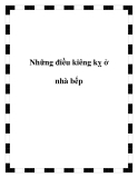 Những điều kiêng kỵ ở nhà bếp