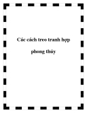 Các cách treo tranh hợp phong thủy