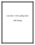 Lao đao vì tôm giống kém chất lượng