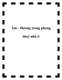 Âm - Dương trong phong thuỷ nhà ở