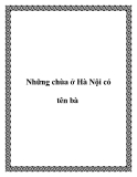 Những chùa ở Hà Nội có tên bà